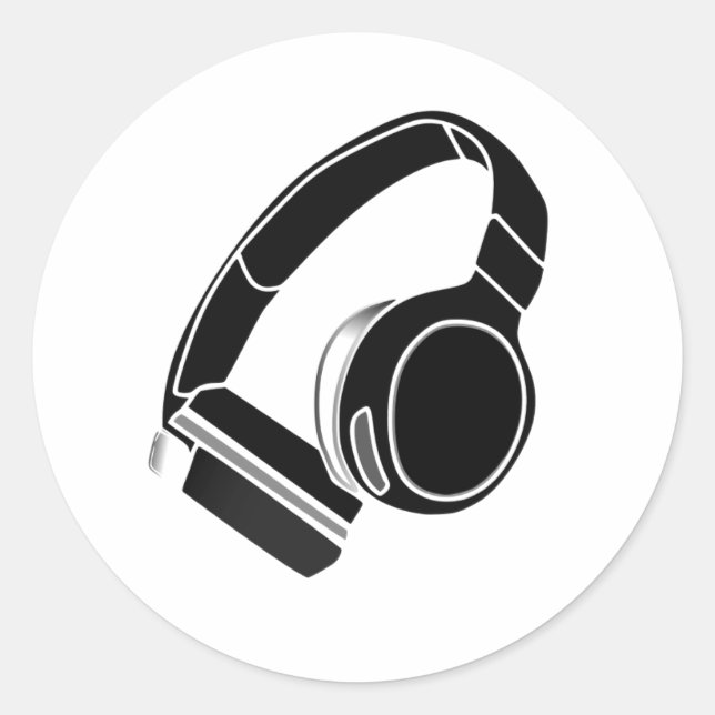Minimalist Headphone Sticker (Front)