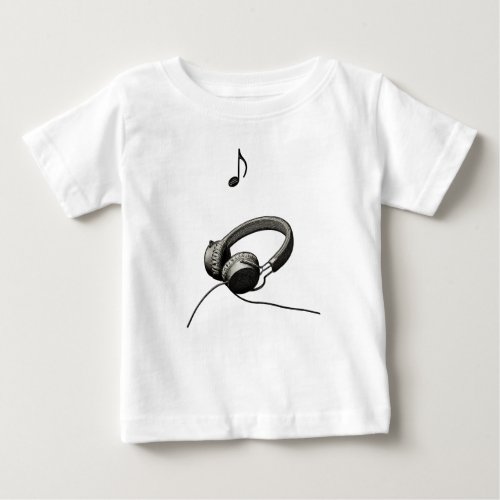 Minimalist Headphones  Baby T_Shirt