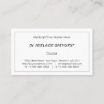 [ Thumbnail: Minimalist Health Care Specialist Business Card ]