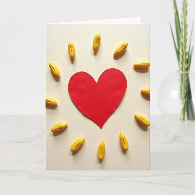 Minimalist Heart Clean Look Card (Front)