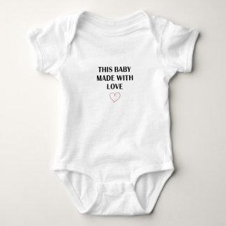 Minimalist Heart - Made With Love Baby Aesthetic Baby Bodysuit