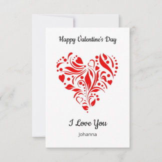 Minimalist Heart Valentine's Day Card – Custom