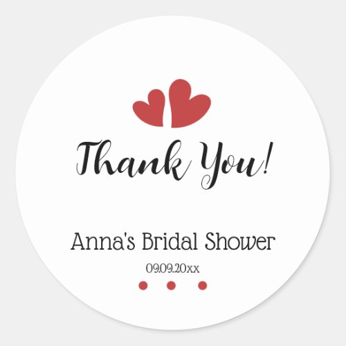 Minimalist Heart Wedding Bridal Shower sticker