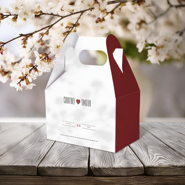 Minimalist Heart Wedding Favor Boxes (Creator Uploaded)