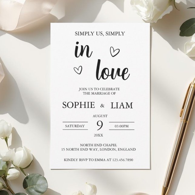 Minimalist Heart Wedding Invitation (Creator Uploaded)