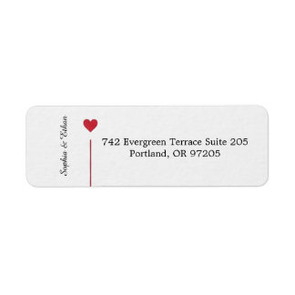 Minimalist Heart Wedding Return Address Labels