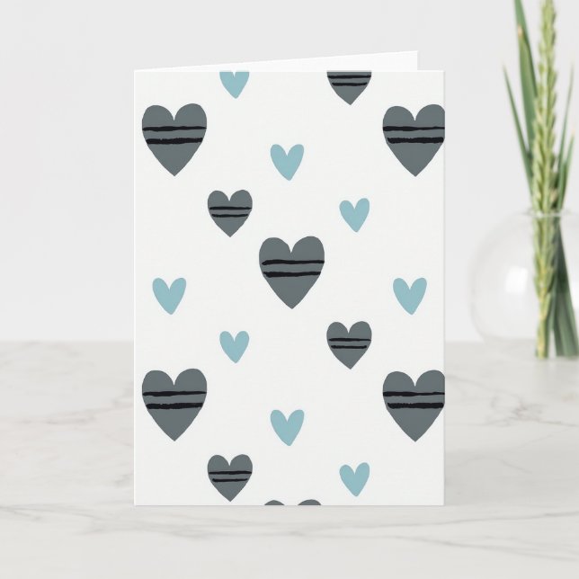 Minimalist Hearts Design Card (Front)