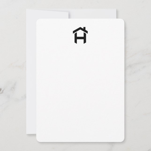 Minimalist Held Housing Initiative Notecard   (Front)