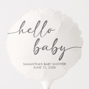 Minimalist Hello Baby Baby Shower Balloon