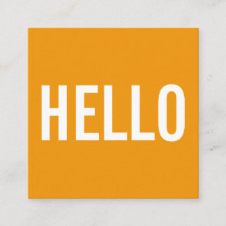 Minimalist Hello Business Cards