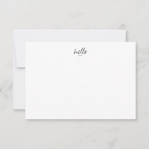 Minimalist Hello Greetings Note Card