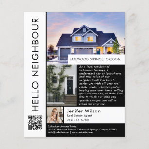 Minimalist Hello Neighbor Real Estate Introduction Flyer
