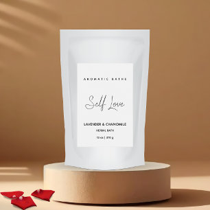 Minimalist Herbal Bath Label
