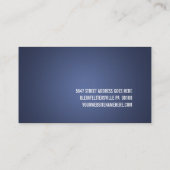 Minimalist High Impact Business Card Blue (Back)