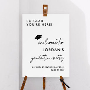Minimalist High School Graduation Party Welcome Foam Board
