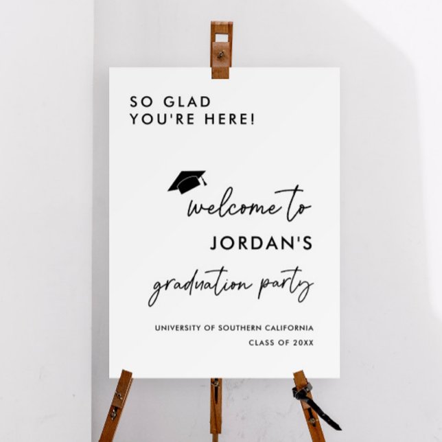 Minimalist High School Graduation Party Welcome Foam Board (Creator Uploaded)