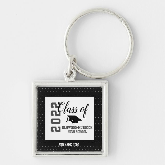 Minimalist High School Senior Class 2022 Keychain (Front)