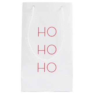 Minimalist HO HO HO Christmas Gift Bag