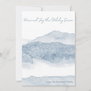 MINIMALIST HOLIDAY CARD Mountain Scene Painting