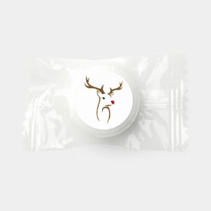 Minimalist Holiday Deer Line Art Life Saver® Mints