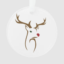 Minimalist Holiday Deer Line Art