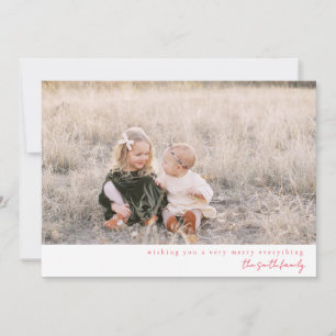 Minimalist Holiday Photo Card