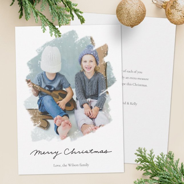 Minimalist Holiday Photo Card | White (Creator Uploaded)