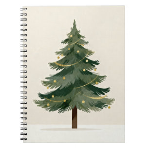 Minimalist Holiday Pine Notebook