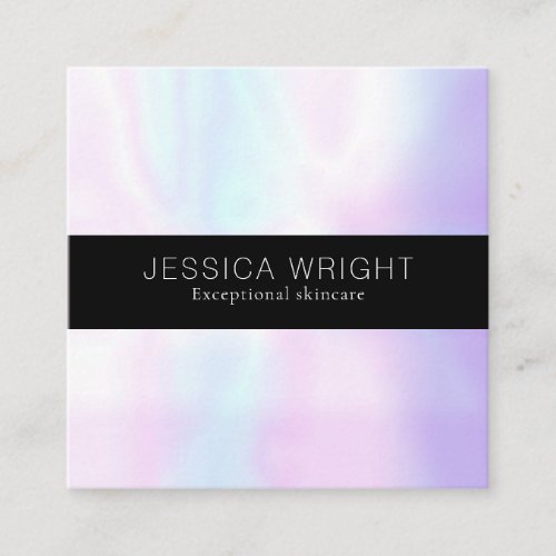 Minimalist Holographic Appointment Reminder Card