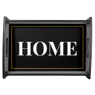 Minimalist HOME Black & Gold Serving Tray