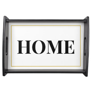 Minimalist HOME Black & Gold Serving Tray