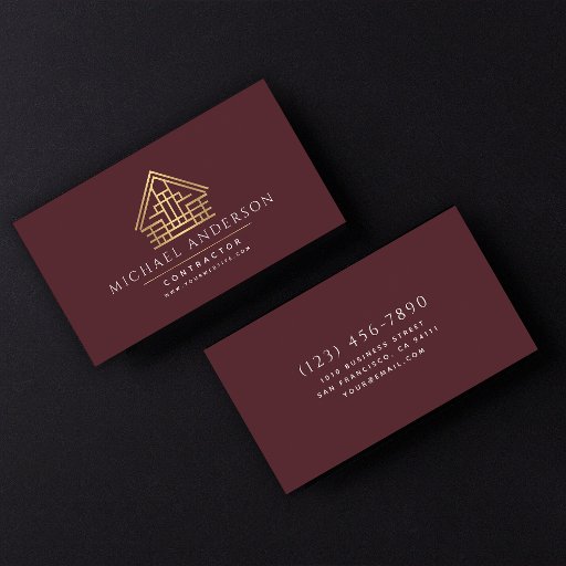 Customizable Minimalist Home Building Construction Luxe  Business Card