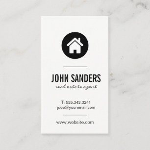 Minimalist Home Icon Business Card