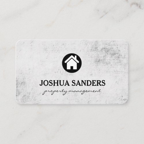 Minimalist Home Icon Texture Business Card