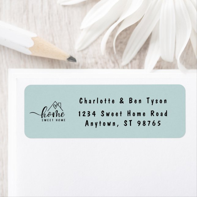 Minimalist Home Sweet Home Housewarming Label (Insitu)