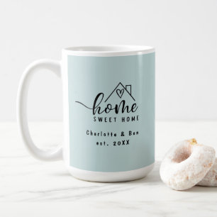 Minimalist Home Sweet Home Personalized New Home Coffee Mug