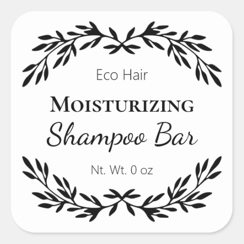 Minimalist homemade Solid Shampoo Bar Labels