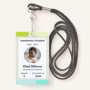 Minimalist Homeschool ID Card  Badge