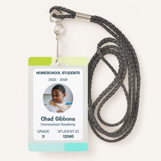 Minimalist Homeschool ID Card Badge