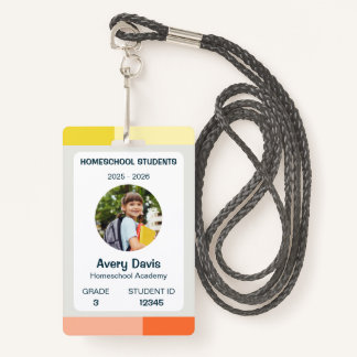 Minimalist Homeschool ID Card Badge