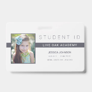 Minimalist Homeschool Student ID Badge