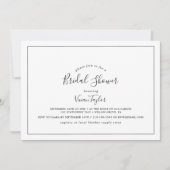Minimalist Horizontal Bridal Shower Invitation (Front)