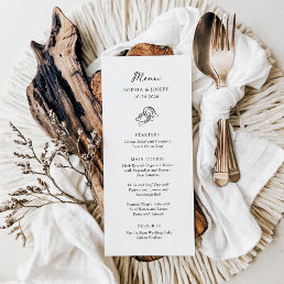 Minimalist Horseshoe | Black and White Wedding Menu