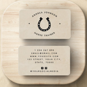 Horse Ranch Themed Premium Printed top Business Card, Customize Your Own Card