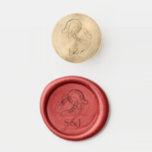 Minimalist Horseshoe | Initials or Monogram Wax Seal Stamp<br><div class="desc">This trendy yet elegant wedding wax seal stamp features a modern and minimalist rustic style,  your initials or monogram in classic text. A hand-drawn pair of horseshoes is featured in a subtle illustration,  for an updated look for your country,  western or cowboy theme wedding.</div>
