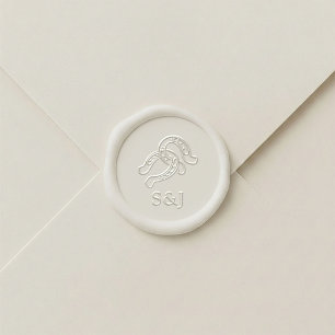 Minimalist Horseshoe Initials or Monogram Wax Seal Stamp