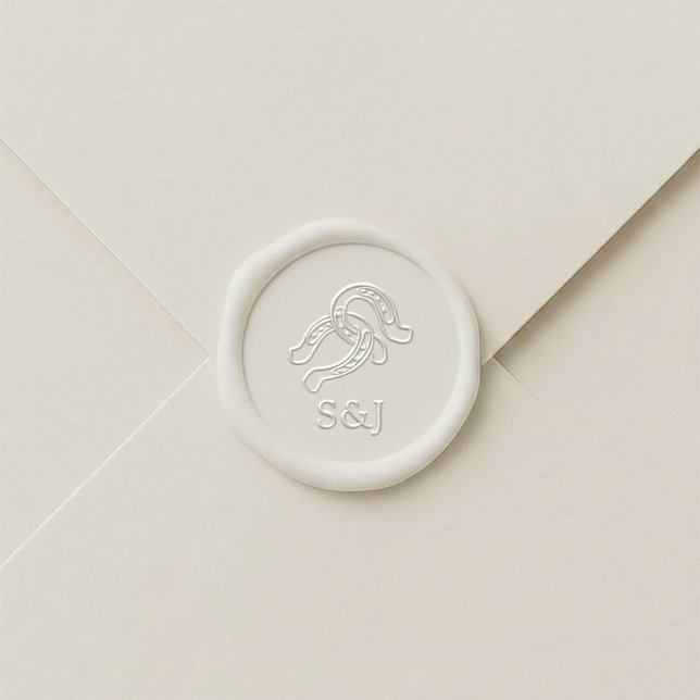 Minimalist Horseshoe | Initials or Monogram Wax Seal Stamp (Creator Uploaded)