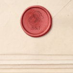 Minimalist Horseshoe | Initials or Monogram Wax Seal Sticker<br><div class="desc">These trendy yet elegant wedding wax seal stickers feature a modern and minimalist rustic style,  with your initials or monogram in classic text. A hand-drawn pair of horseshoes is featured in a subtle illustration,  for an updated look for your country,  western or cowboy theme wedding.</div>