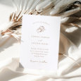 Minimalist Horseshoe Wedding Letterpress Invitation