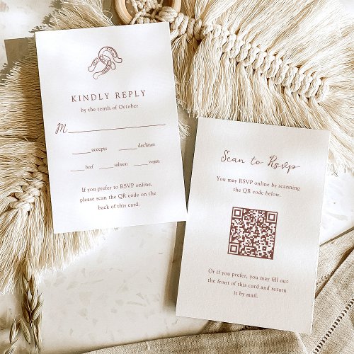 Minimalist Horseshoe Wedding | Meal Choice QR Code